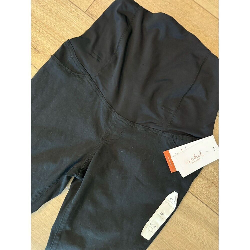 Isabel Maternity Women’s Crossover Panel Maternity Skinny 28 Jeans Black 6 NWT - Picture 5 of 7